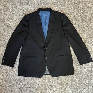 Haggar Active Series Blazer Mens Black 48 Reg Tailored Fit Sport Coat One Piece‎
